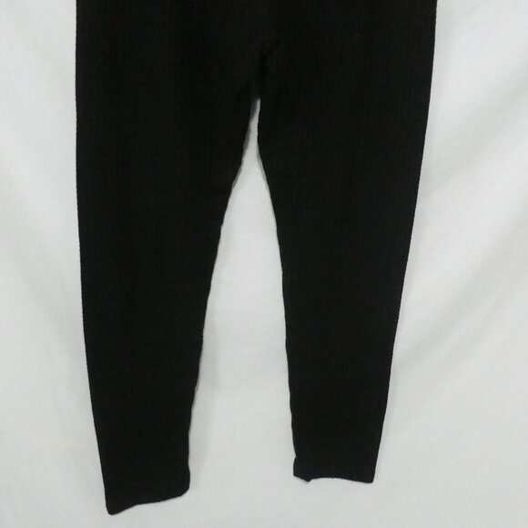 SHEIN | large | Black Waffle Knit Pull-Up Pants | Drawstring | No Pockets - Picture 14 of 16